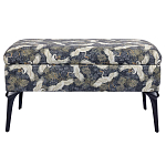 Банкетка с принтом из журавлей Crane варинант исполнения - 1 | Loft Concept в Костроме