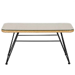 Журнальный столик с столешницей из ротанга и стекла Wicker Tabletop Under Glass варинант исполнения - 1 | Loft Concept в Костроме