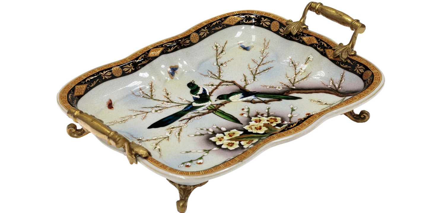 Поднос Magpies on Cherry Blossoms Поднос Magpies on Cherry Blossoms - Loft-Concept в Костроме
