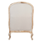 Кресло с пуфом с мягкой обивкой из льна Edward Armchair beige варинант исполнения - 3 | Loft Concept в Костроме