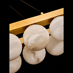 Люстра линейная прямоугольная с сферическими плафонами Phased Spheres варинант исполнения - 3 | Loft Concept в Костроме