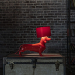 Настольная лампа COLLECTION OF DOGS с абажуром Такса варинант исполнения - 3 | Loft Concept в Костроме