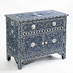 Комод инкрустация костью ORIENTAL Indian синий орнамент варинант исполнения - 3 | Loft Concept в Костроме