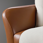 Элитарный современный диван Birmingham с кожаной спинкой варинант исполнения - 3 | Loft Concept в Костроме