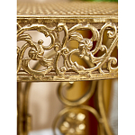 Столик приставной золотистый с орнаментом на столешнице Tanzania варинант исполнения - 7 | Loft Concept в Костроме