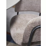 Стул полукруглый с каркасом из металла и мягким сиденьем и спинкой Soft Chenille варинант исполнения - 8 | Loft Concept в Костроме