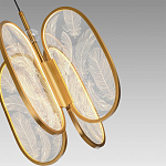 Люстра с гравировкой на акриловых плафонах Gravyura Bronze D 33 см варинант исполнения - 3 | Loft Concept в Костроме