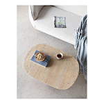 Столик кофейный кремового цвета с овальной столешницей и круглым основанием Cream Dalmen Table варинант исполнения - 5 | Loft Concept в Костроме