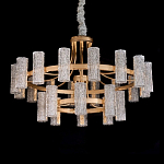 Люстра двухъярусная круглая с текстурными цилиндрическими плафонами Glimpse варинант исполнения - 7 | Loft Concept в Костроме