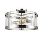 Потолочный светильник с цилиндрическим плафоном из прозрачного пузырькового стекла Feiss варинант исполнения - 1 | Loft Concept в Костроме