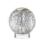 Настольная лампа с прозрачным шарообразным плафоном на цилиндрической подставке Crystal Globule варинант исполнения - 1 | Loft Concept в Костроме