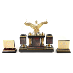 Настольный письменный набор из яшмы и долерита с декором Двуглавый орел Manager Organizer варинант исполнения - 3 | Loft Concept в Костроме