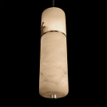 Подвесной светильник с цилиндрическим плафоном из белого алебастра Cryptocrystalline Stone варинант исполнения - 8 | Loft Concept в Костроме