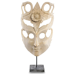 Маска ручной работы деревянная с резьбой Mask of Happiness варинант исполнения - 1 | Loft Concept в Костроме