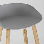 Барный стул на ножках из натурального дерева Boras Grey варинант исполнения - 7 | Loft Concept в Костроме