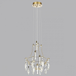 Люстра подвесная из металла с хрустальными подвесками прозрачного цвета Quasar 41 варинант исполнения - 6 | Loft Concept в Костроме