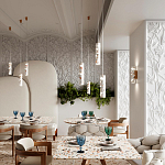 Подвесной светильник с цилиндрическим белым бетонным плафоном Terrazzo Light варинант исполнения - 3 | Loft Concept в Костроме