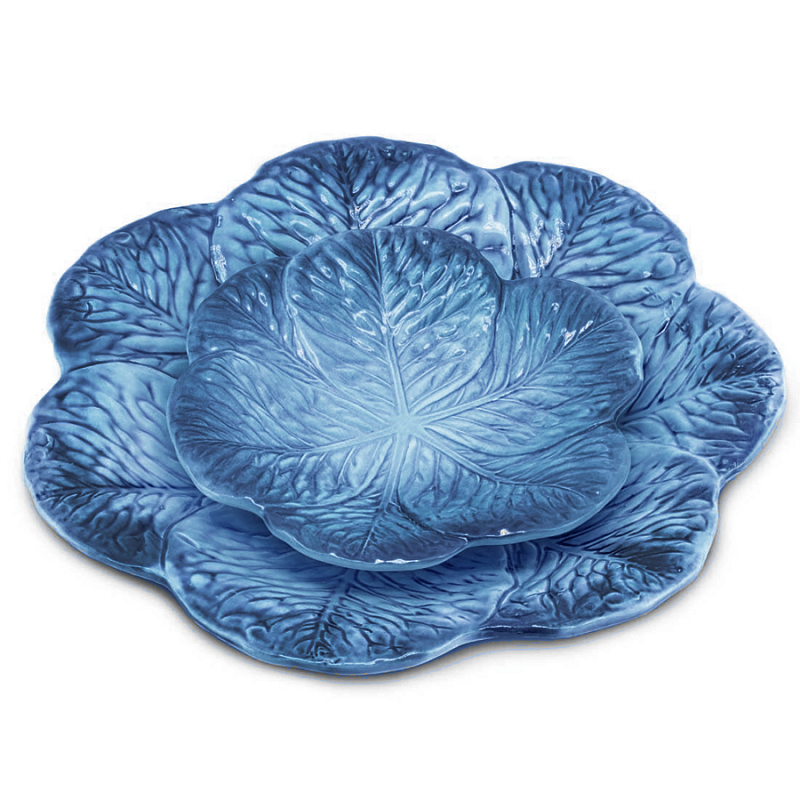 Тарелка Abhika PLATE LEAF CABBAGE Blue Сапфирово-синий Тарелка Abhika PLATE LEAF CABBAGE Blue Сапфирово-синий в Костроме | Loft Concept