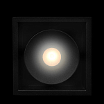 Встраиваемый спот светодиодный черного цвета квадратной формы из металла Pure Square варинант исполнения - 2 | Loft Concept в Костроме