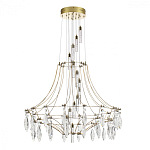 Люстра подвесная из металла с хрустальными прозрачными подвесками Quasar 81 варинант исполнения - 2 | Loft Concept в Костроме