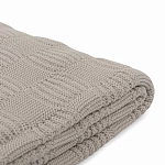 Плед из хлопка рельефной вязки бежево-серого цвета Waffle Comfort варинант исполнения - 2 | Loft Concept в Костроме