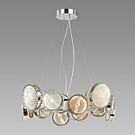 Люстра с плафонами из дымчатого стекла Glass Peonies варинант исполнения - 3 | Loft Concept в Костроме