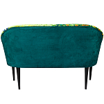 Диван двухместный из натурального бука зеленый с цветочным принтом Impressionism in Art варинант исполнения - 2 | Loft Concept в Костроме