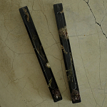 Подставка под благовония из эпоксидной смолы с цветами прямоугольная черная Epoxy Flowers Incense Stand Black варинант исполнения - 2 | Loft Concept в Костроме