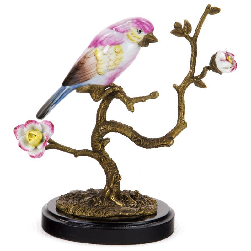 Статуэтка Pink Bird Белый Бронза Розовый (Rose) Статуэтка Pink Bird Белый Бронза Розовый (Rose) в Костроме | Loft Concept