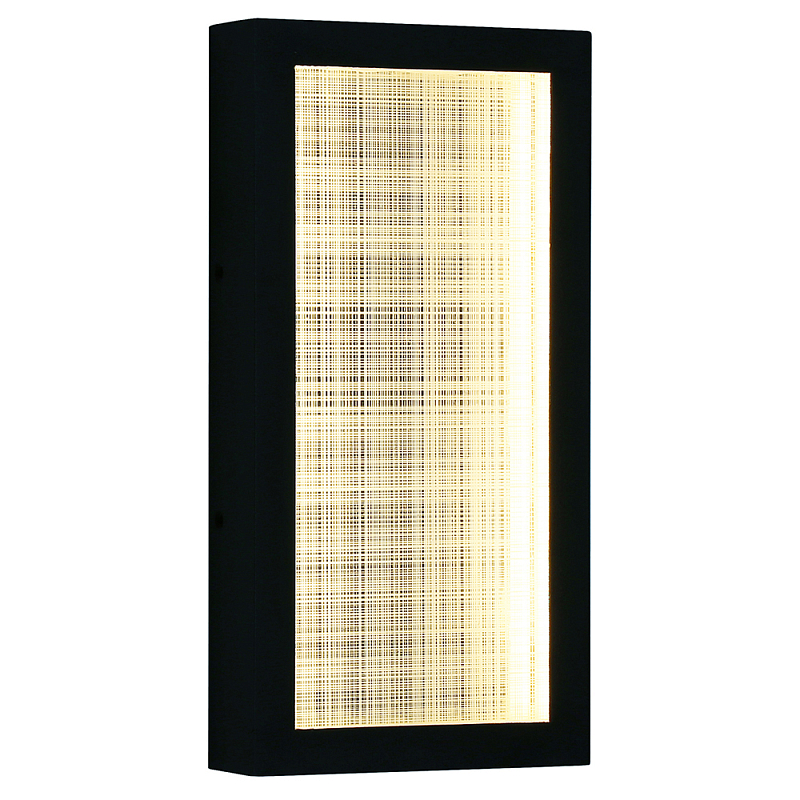 Светодиодное прямоугольное бра из металла черного цвета Lattice Lux Черный Светодиодное прямоугольное бра из металла черного цвета Lattice Lux Черный в Костроме | Loft Concept