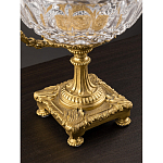 Чаша из рельефного стекла прозрачного цвета на бронзовой подставке Eden Garden варинант исполнения - 6 | Loft Concept в Костроме