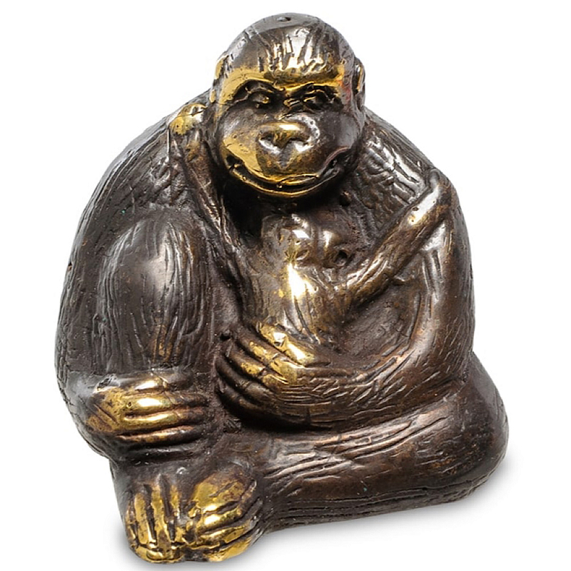 Статуэтка из бронзы в виде обезьяны Animals Bronze Бронзовый Винтажный голубой в Костроме | Loft Concept 