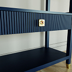 Стеллаж Elsa Dreams Blue со стеклянными полками и ящиком варинант исполнения - 2 | Loft Concept в Костроме