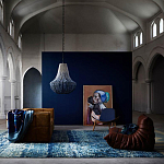 Люстра каплевидной формы украшенная круглыми бусинами Gradient Chandelier Blue White варинант исполнения - 1 | Loft Concept в Костроме