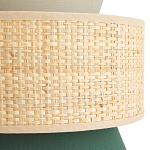 Бра с плетеным декором Bonnie Wicker Green Wall Lamp варинант исполнения - 3 | Loft Concept в Костроме