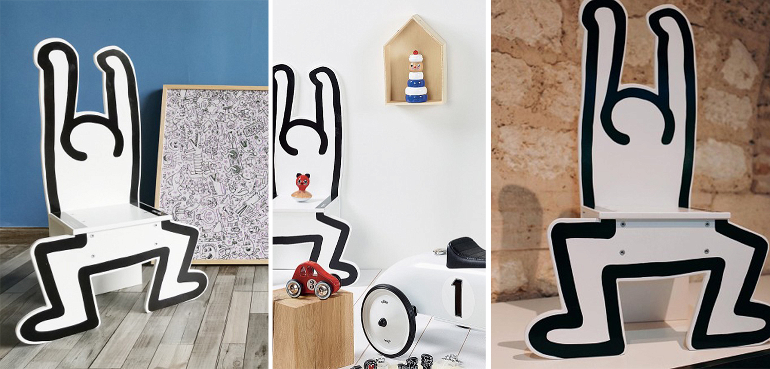 Детский стул Chaise Keith Haring Dancer Vilac Белый Детский стул Chaise Keith Haring Dancer Vilac Белый - Loft-Concept в Костроме