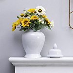 Ваза белая с крышкой однотонная Chinoiserie Ceramics варинант исполнения - 6 | Loft Concept в Костроме