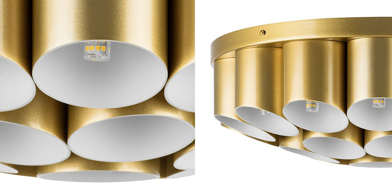 Потолочный светильник Garbi Gold Pipe Organ Ceiling Lamp 22 Потолочный светильник Garbi Gold Pipe Organ Ceiling Lamp 22 - Loft-Concept в Костроме