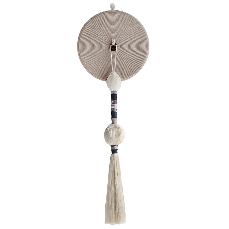 Аксессуар на стену диск из нитей Wall Decor White Thread Disc  Молочный в Костроме | Loft Concept 
