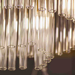 Люстра подвесная овальная со стеклянными трубками Nembus варинант исполнения - 3 | Loft Concept в Костроме