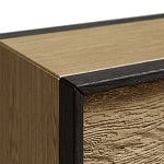 Тумба 2 ящика с подсветкой на рельефном фасаде Warm Industrial варинант исполнения - 5 | Loft Concept в Костроме