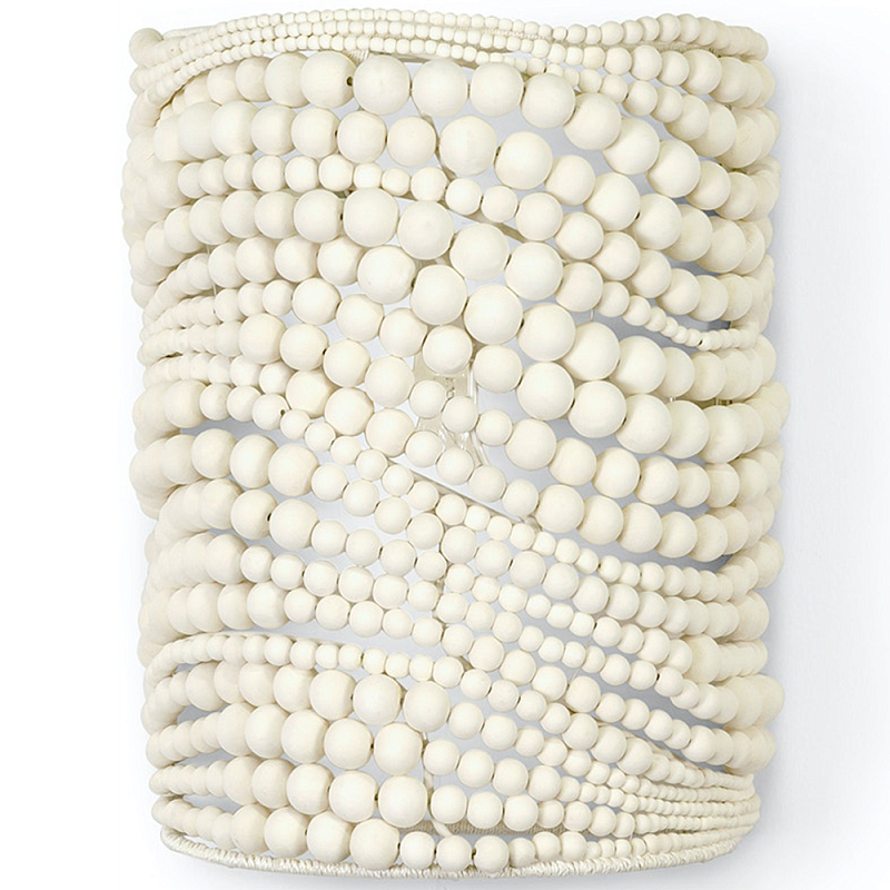 Бра Cream Color Beads Wavy Wall Lamp Кремовый Бра Cream Color Beads Wavy Wall Lamp Кремовый в Костроме | Loft Concept