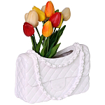 Кашпо в виде сумки Bag Vase White варинант исполнения - 1 | Loft Concept в Костроме