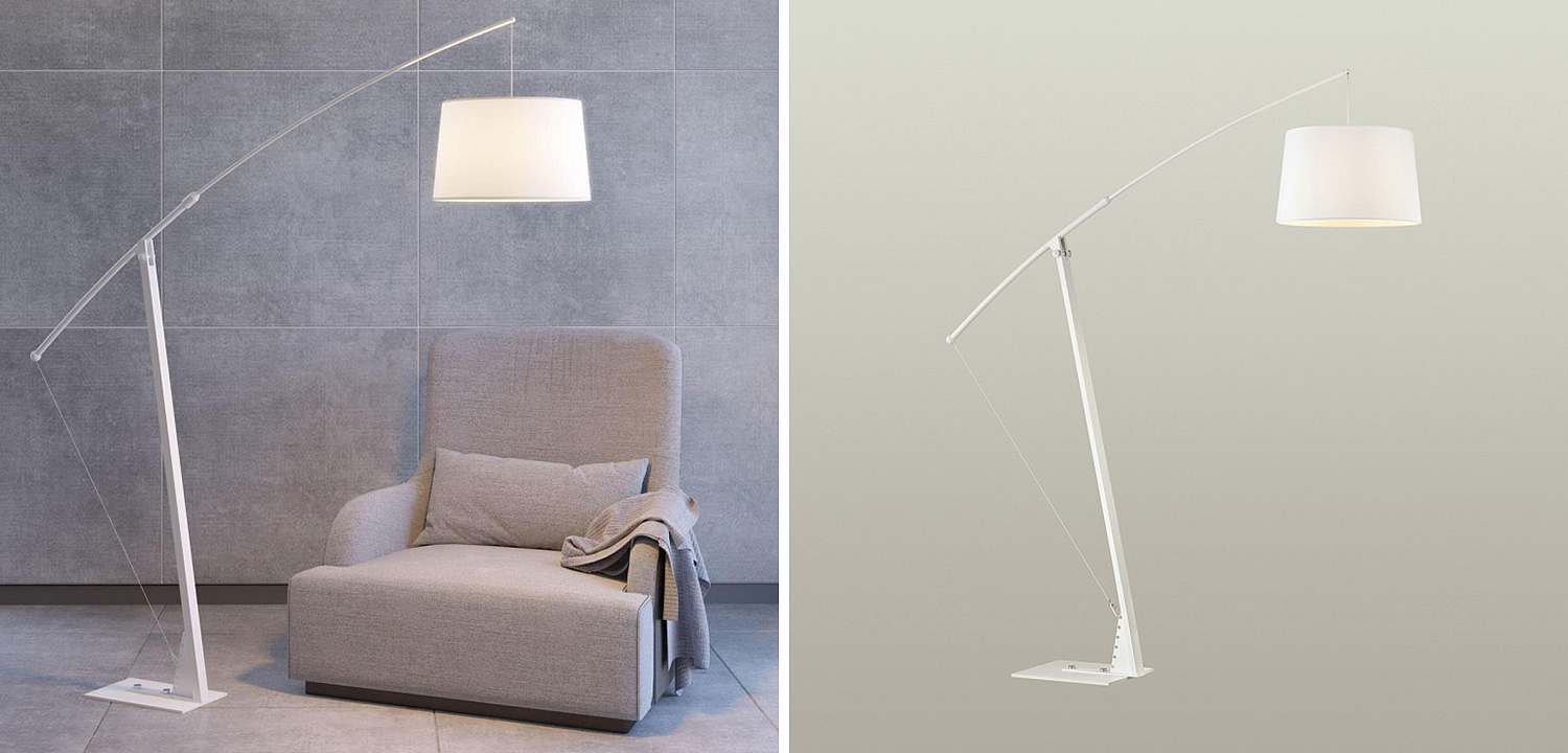 Торшер Floor Lamp Colin white Торшер Floor Lamp Colin white - Loft-Concept в Костроме