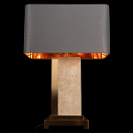 Настольная лампа с основанием из натурального камня c серым прямоугольным абажуром Lapis Tiburtinus варинант исполнения - 4 | Loft Concept в Костроме