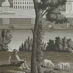 Обои ручная роспись Monuments of Paris Eau Forte on scenic paper варинант исполнения - 1 | Loft Concept в Костроме