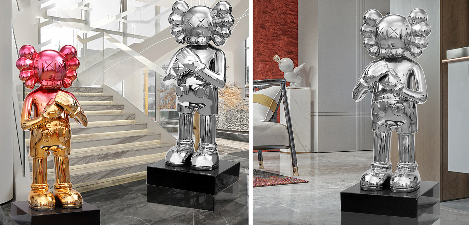 Статуэтка KAWS Silver on stand Статуэтка KAWS Silver on stand - Loft-Concept в Костроме