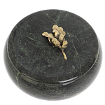 Шкатулка круглая из натурального камня змеевик Stone Casket варинант исполнения - 3 | Loft Concept в Костроме