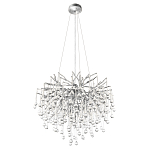 Люстра подвесная с прозрачными стеклянными подвесками в форме капель Диаметр 60 см Droplet Chandelier варинант исполнения - 12 | Loft Concept в Костроме