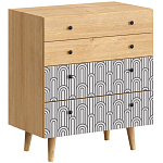 Комод с принтом на ящиках Elise Chest of Drawers варинант исполнения - 11 | Loft Concept в Костроме